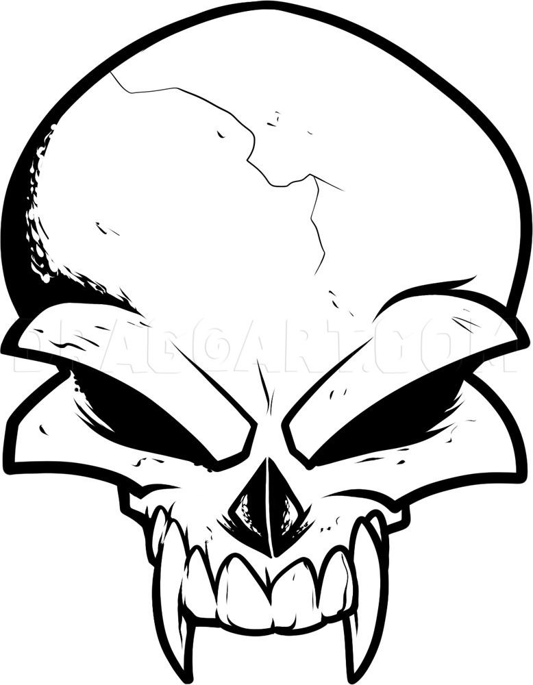 skull tattoo easy