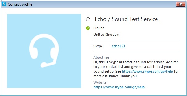 skype echo sound test service