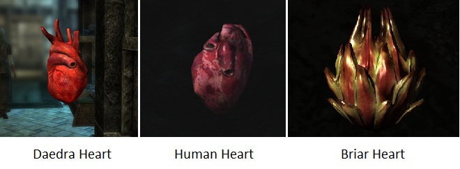 skyrim daedra heart id