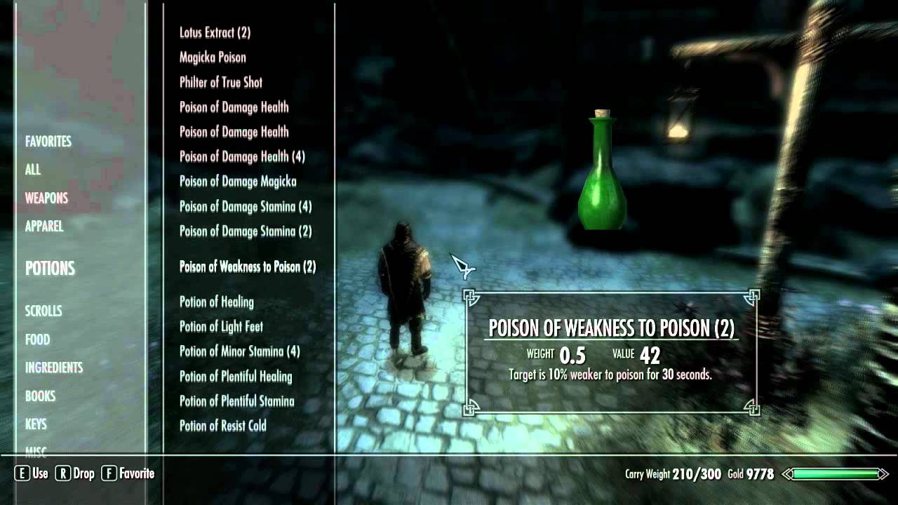 skyrim favorites menu mod