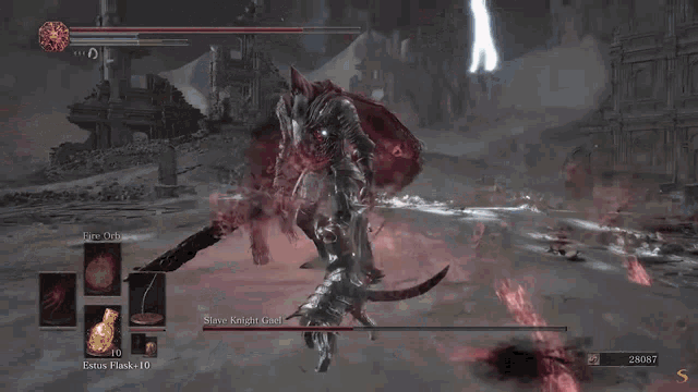 slave knight gael boss fight