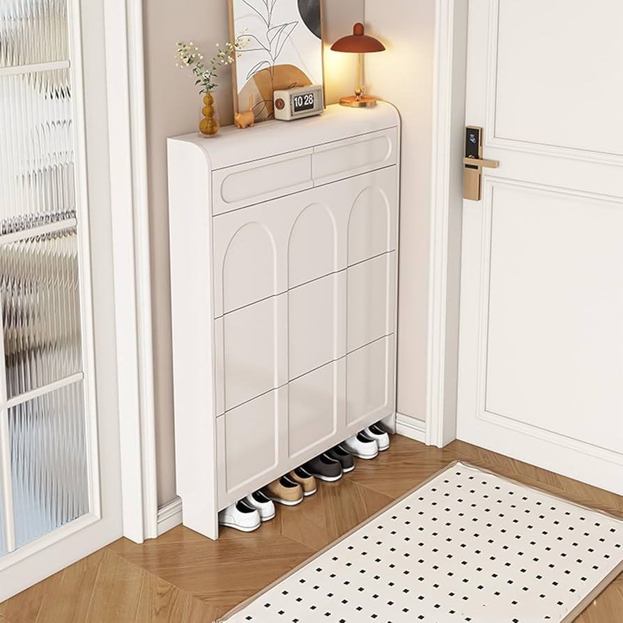 slim shoe storage cabinet