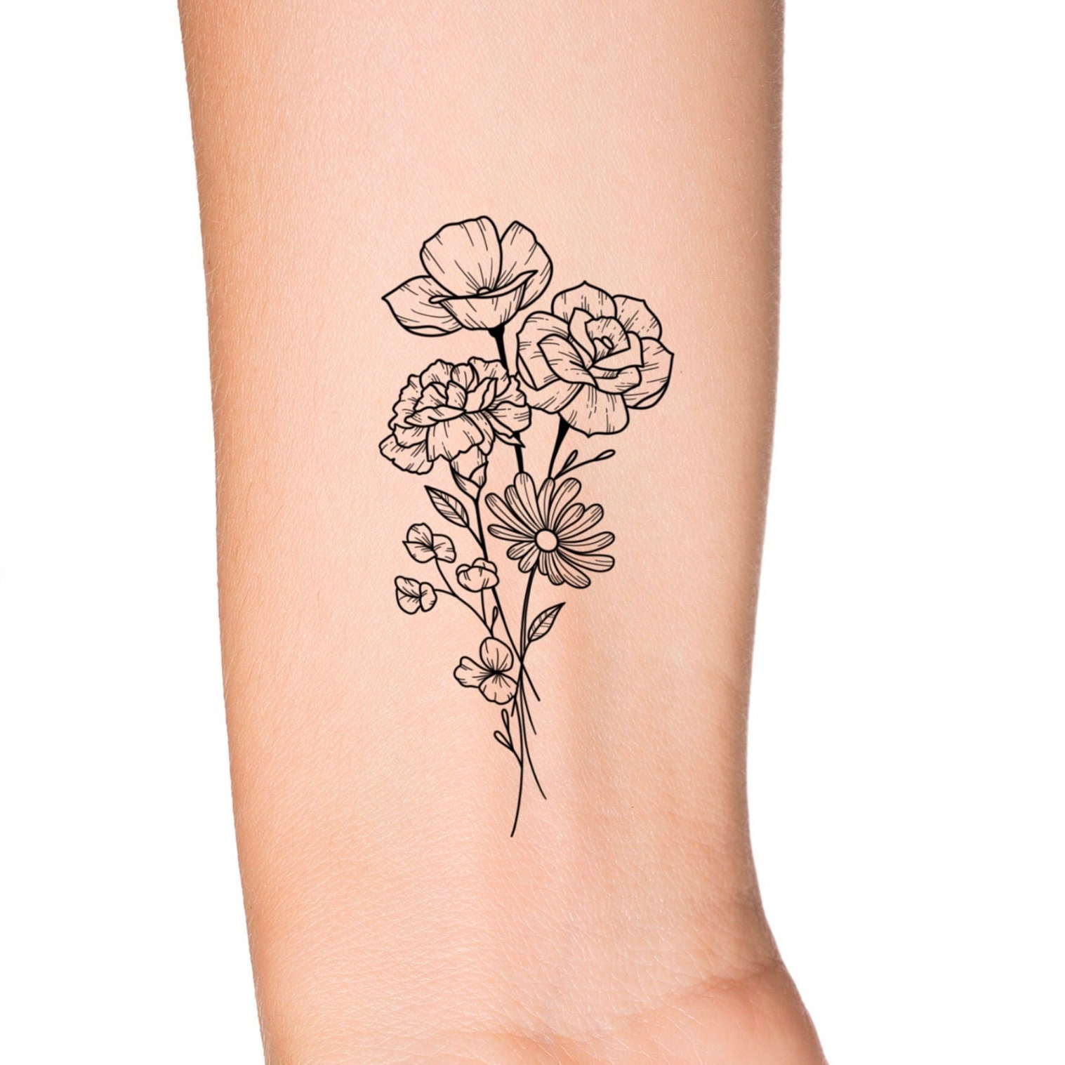 small floral tattoos