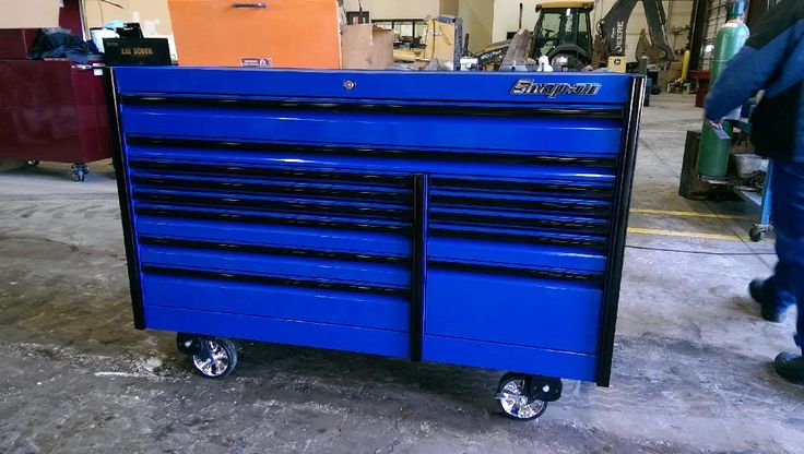 snap on blue tool box
