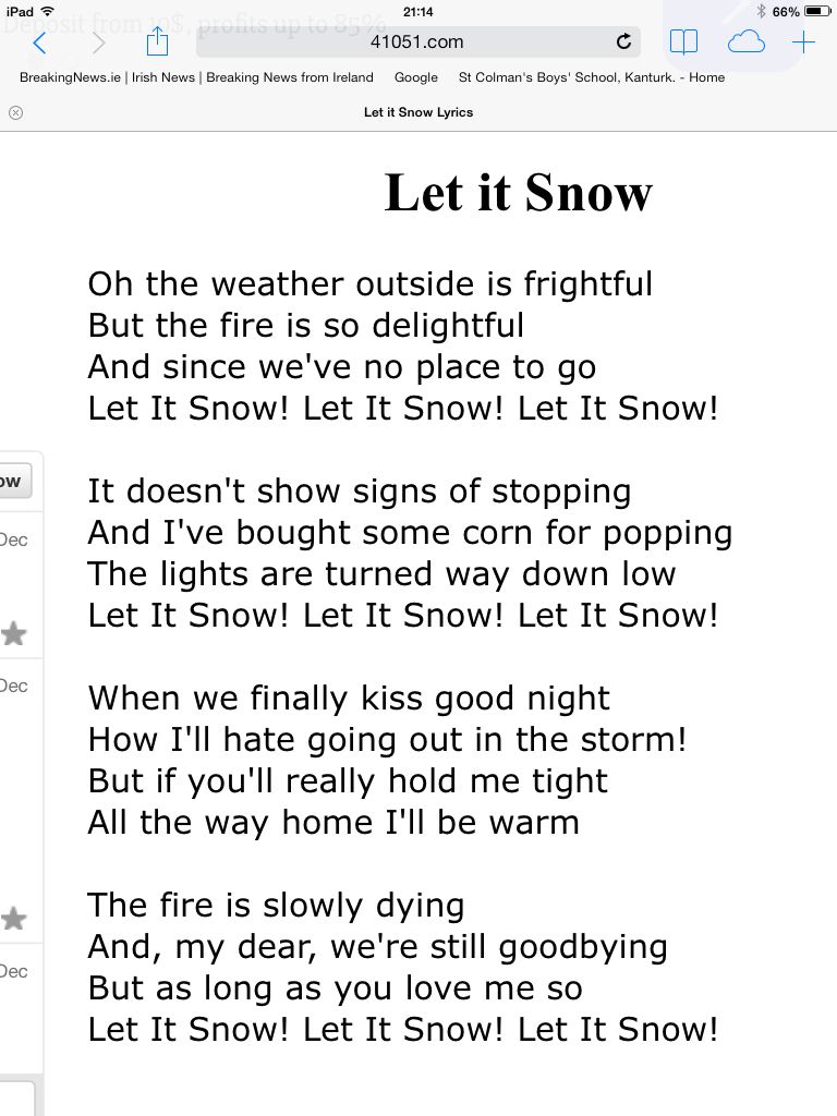 snow lyrics
