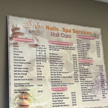 soho nails prices