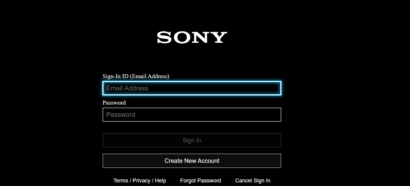 sony entertainment network id management