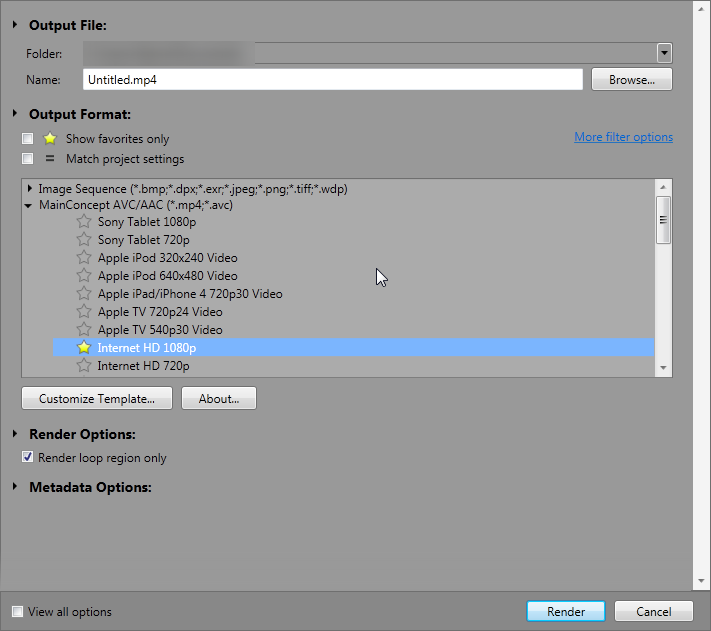 sony vegas 15 render settings