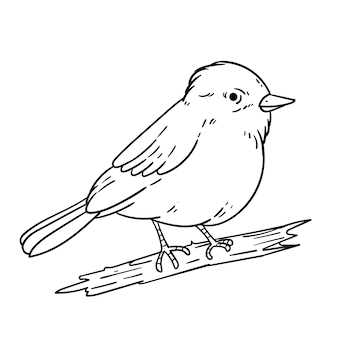 sparrow bird outline