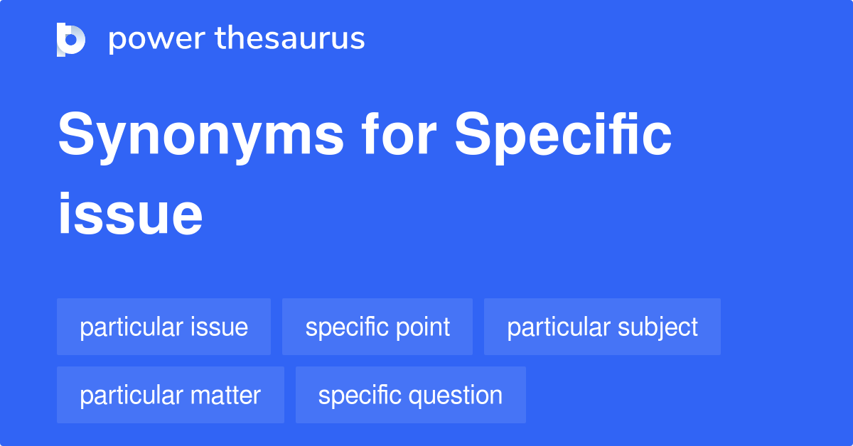 specifics synonym