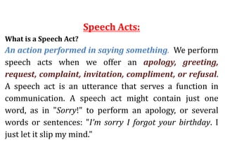 speech act ppt