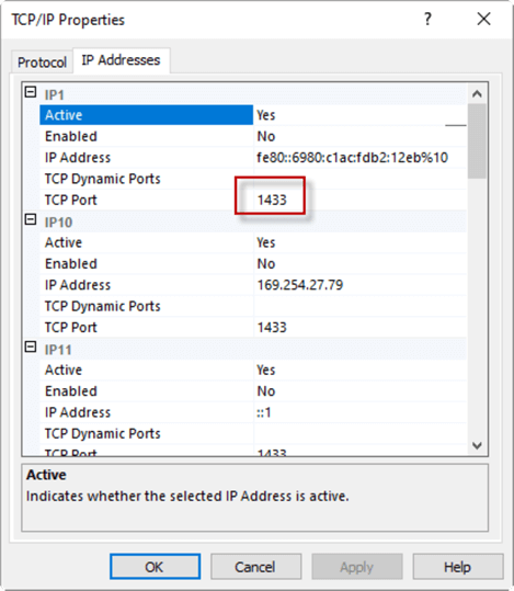 sql server ports