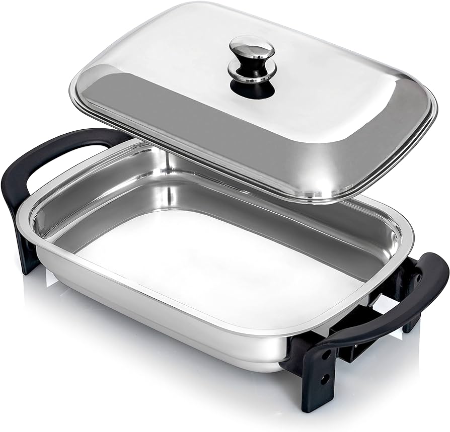 stainless steel electric skillet