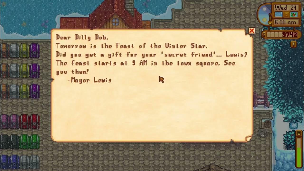 stardew valley secret friend gift