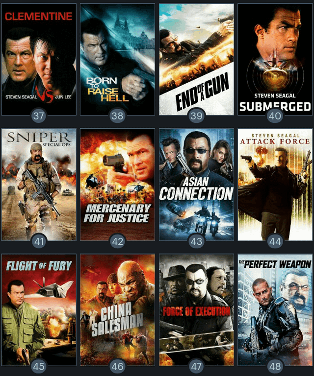 steven seagal movies in order