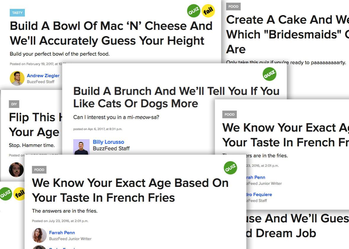 strange buzzfeed quizzes