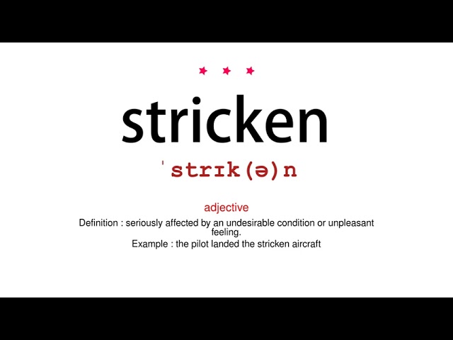 stricken pronunciation