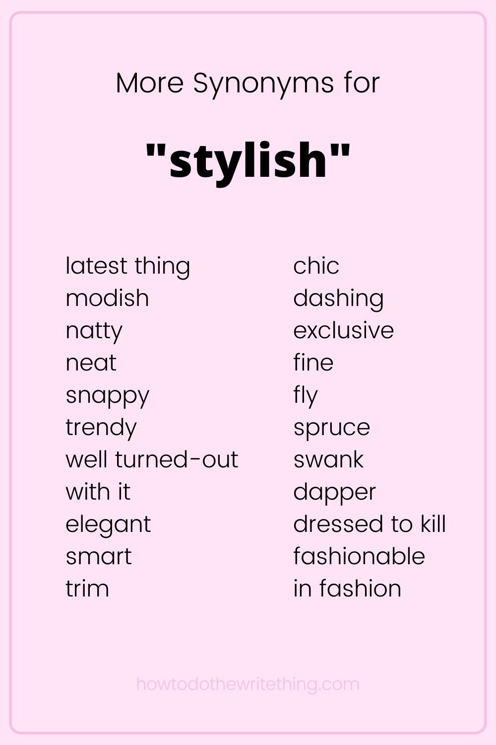 stylish synonym