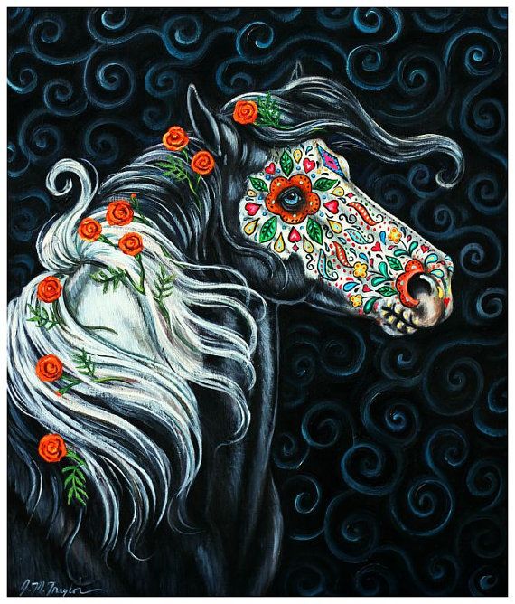 sugar skull horse