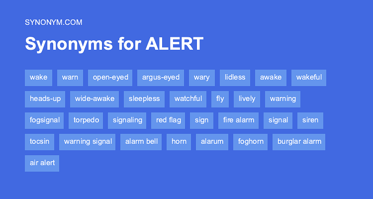 synonym for alert