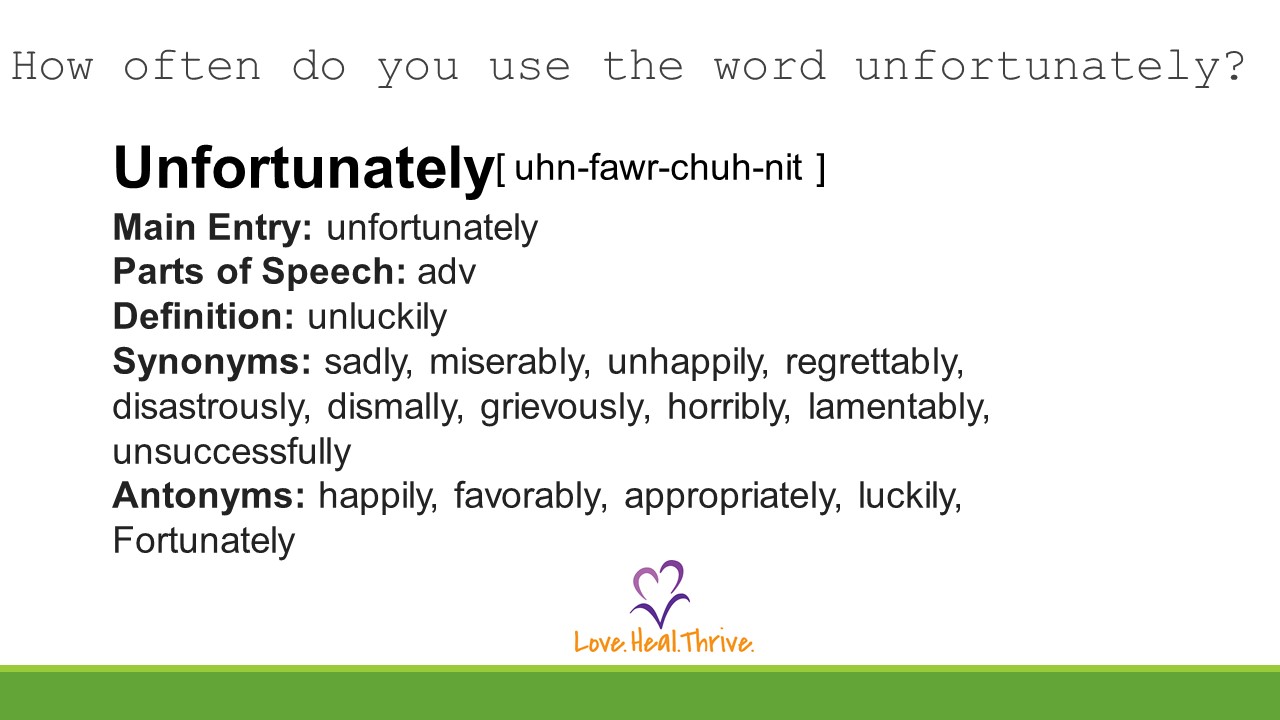 synonym for unfortunate