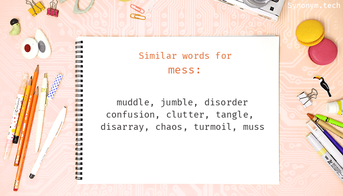 synonyms for a mess