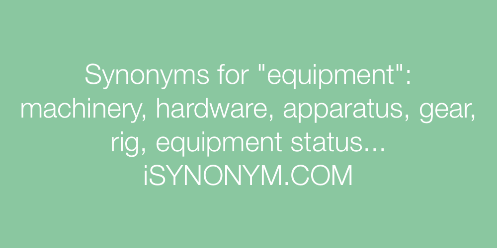 synonyms for equipment