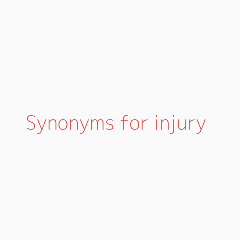 synonyms for injury