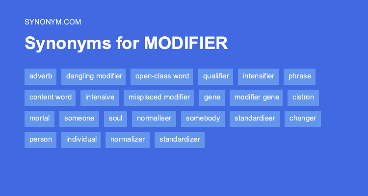 synonyms modification