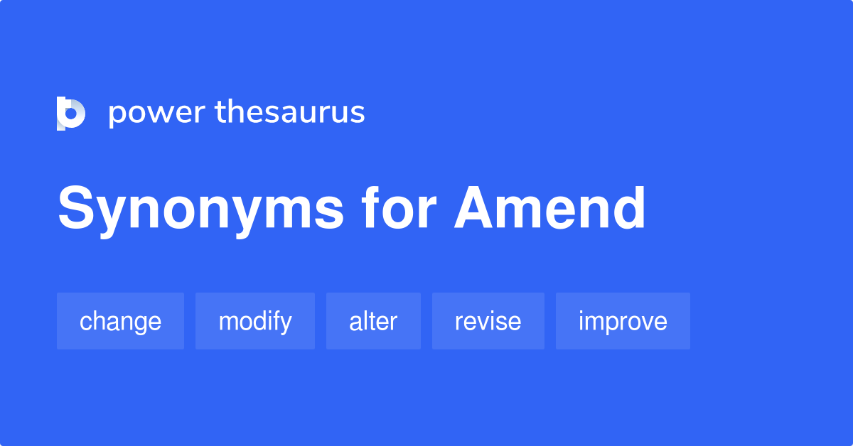 synonyms of amend