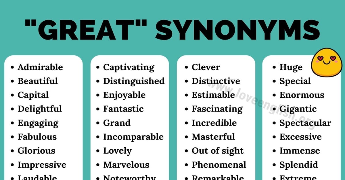 synonyms of great