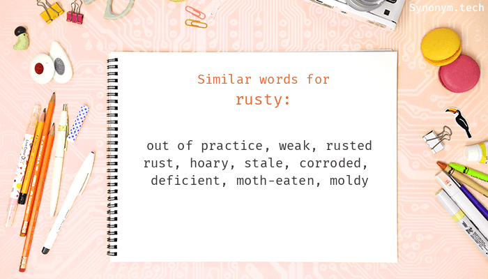 synonyms of rusty