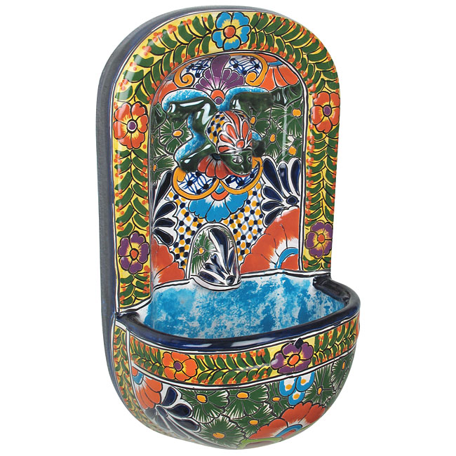 talavera wall fountain