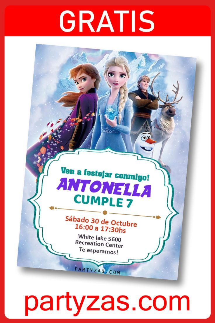 tarjetas de cumpleaños de frozen