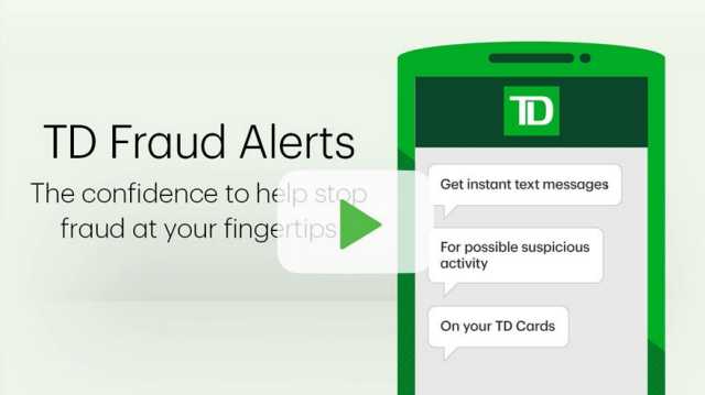 td fraud alert text