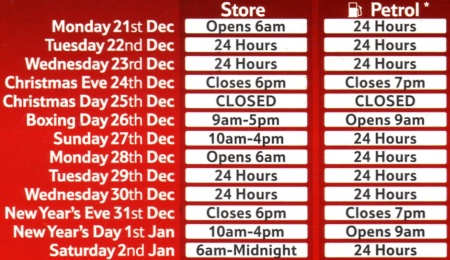 tesco christmas opening times