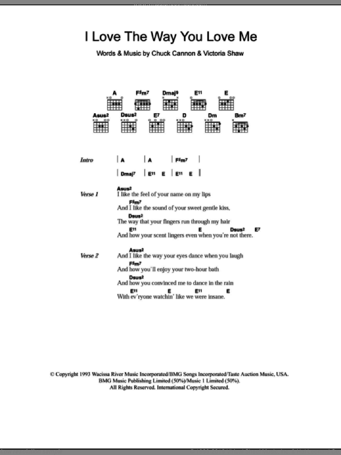 the way i love you chords