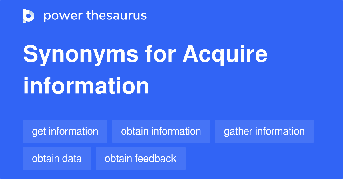 thesaurus acquired