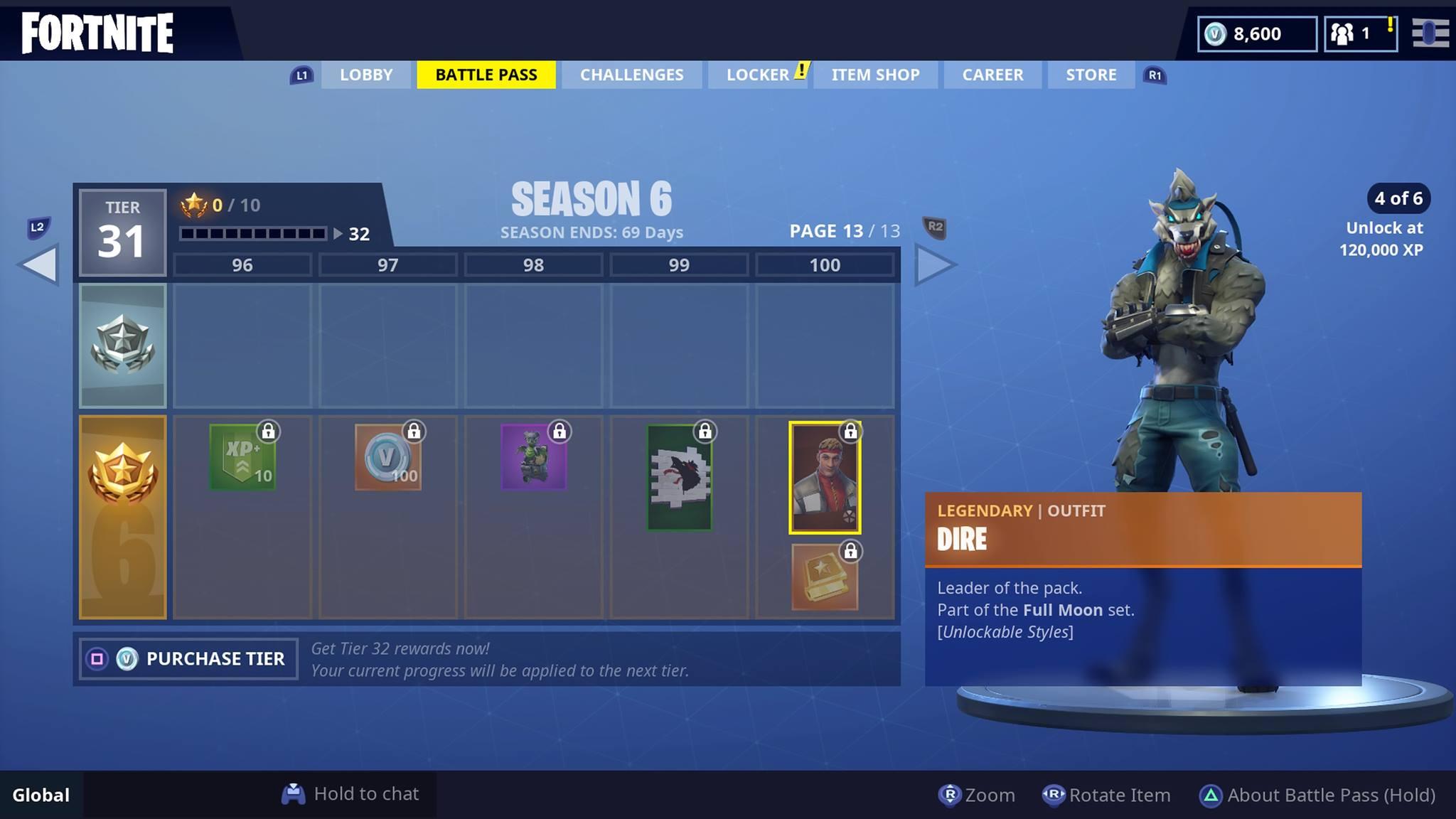 tier 100 skin season 6