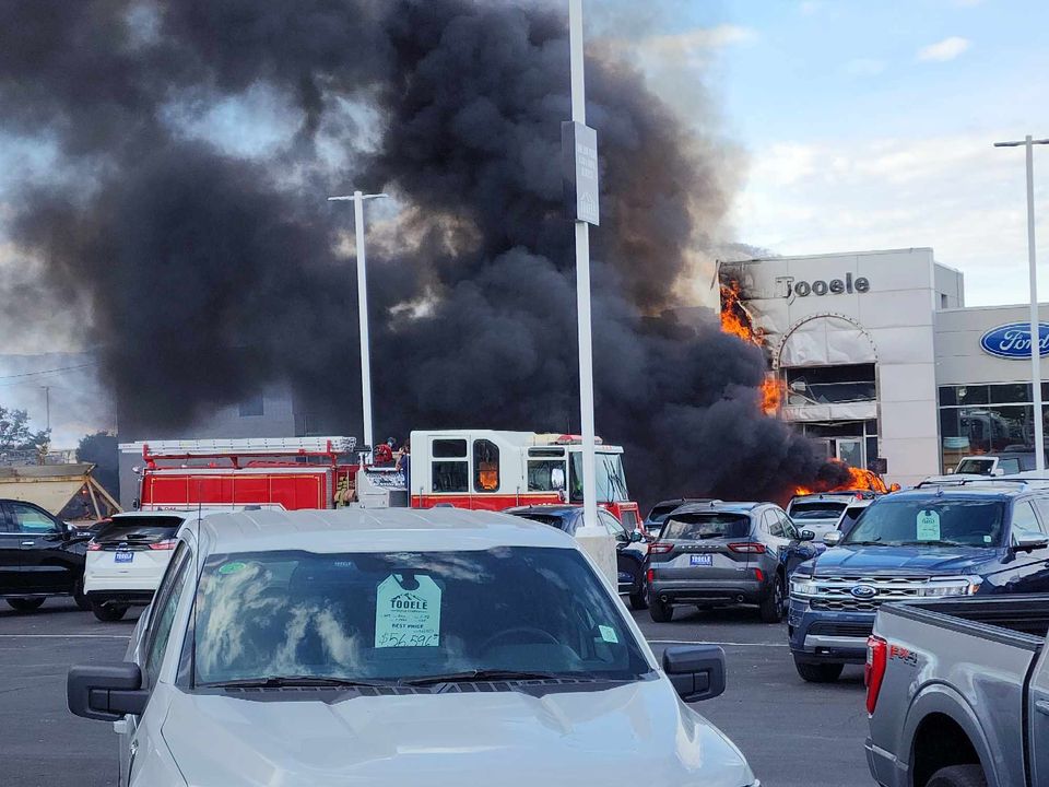 tooele car dealership fire