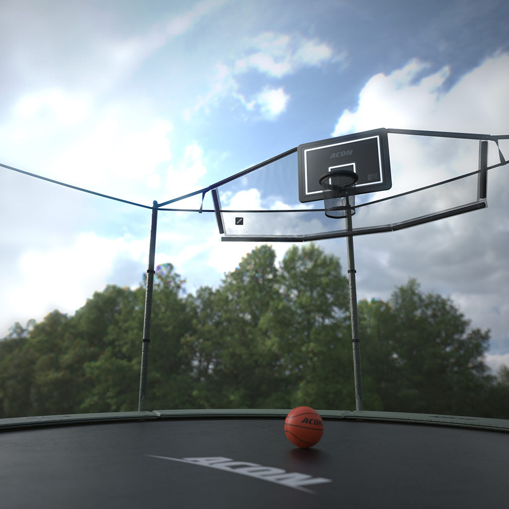 trampoline basketball goal