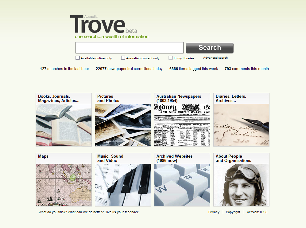 trove advanced search newspapers