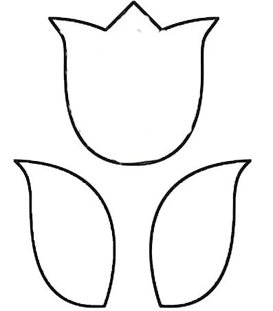 tulipanes de papel molde