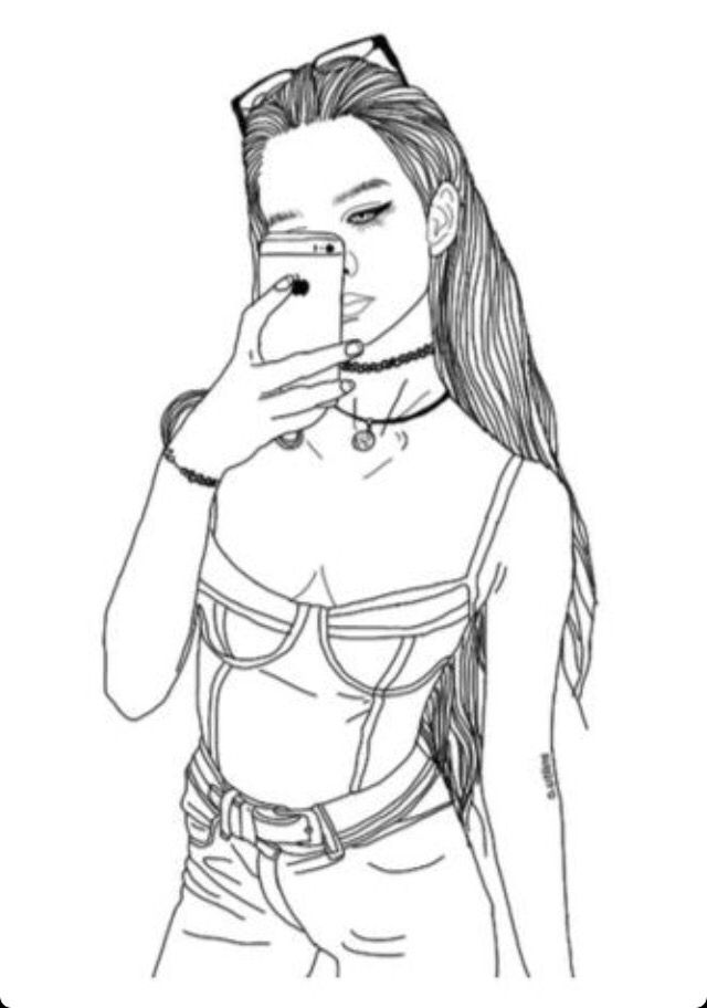 tumblr girl sketch