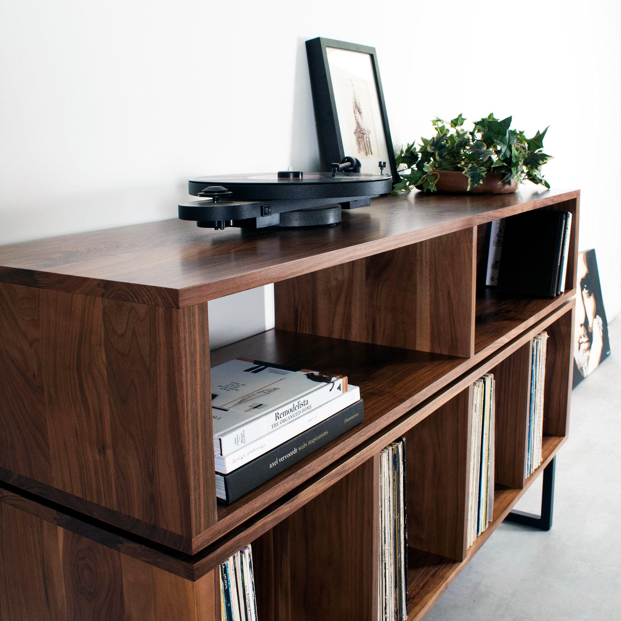 tv record player stand