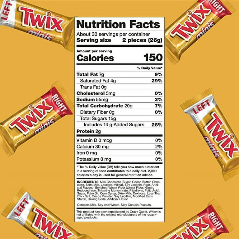 twix mini nutrition facts