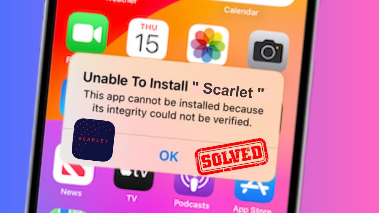 unable to install scarlet ios