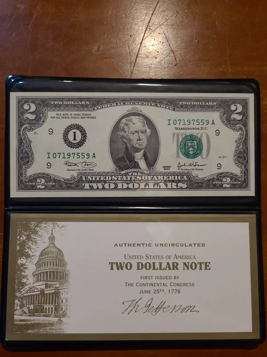 uncirculated $2 bill 2003