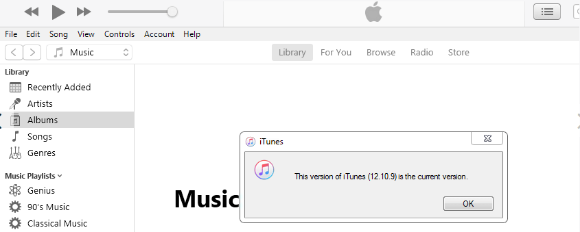 update itunes on pc