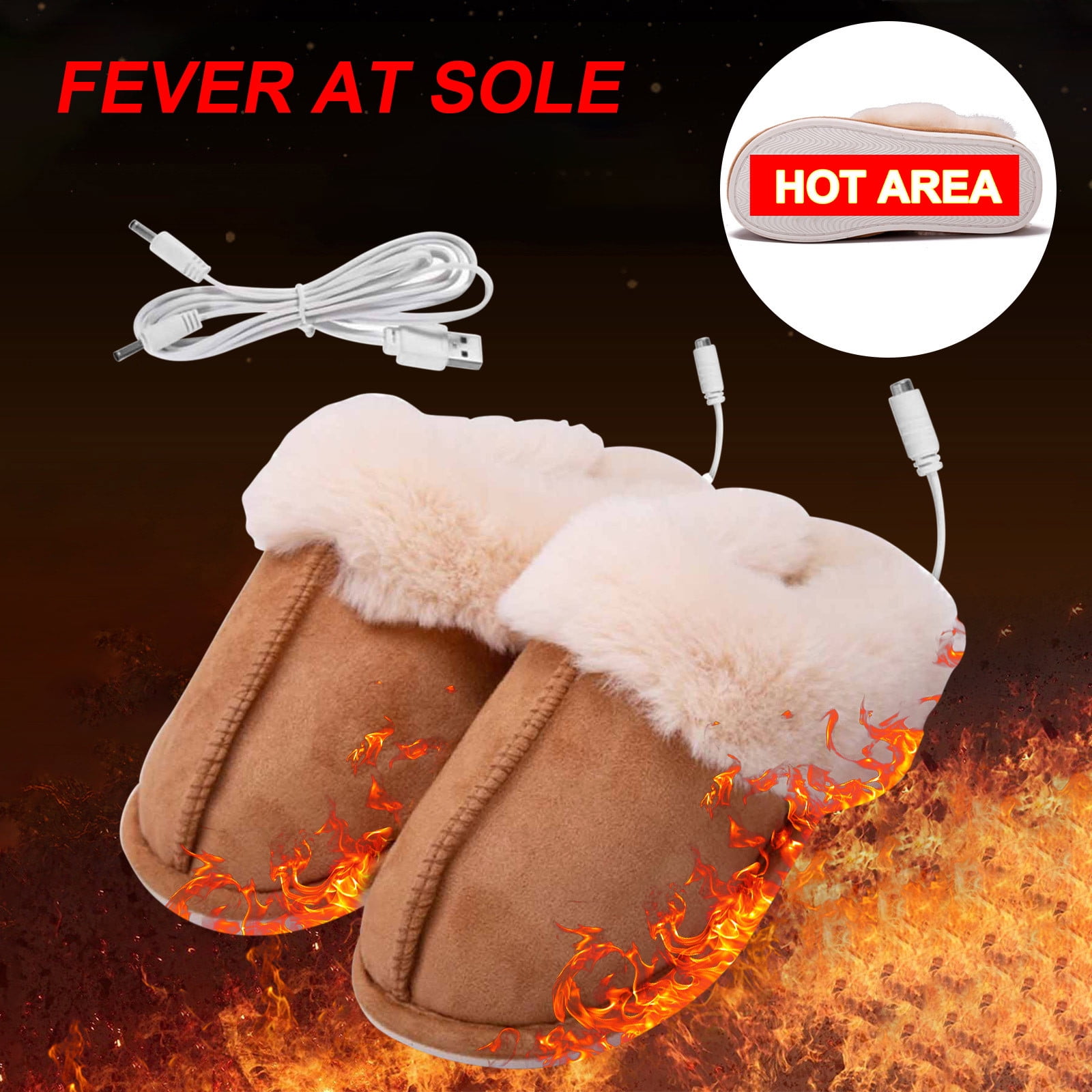 usb heated slippers